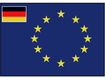 Flagge EU + BRD, 20 x 30 cm
